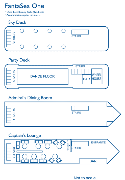 FantaSea One Floor Plan FantaSea One Yacht Floorplan