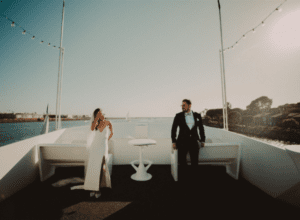 wedding couple in marina del rey