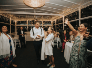 yacht wedding reception in California