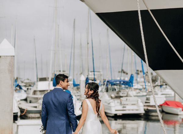 wedding on a boat in marina del rey