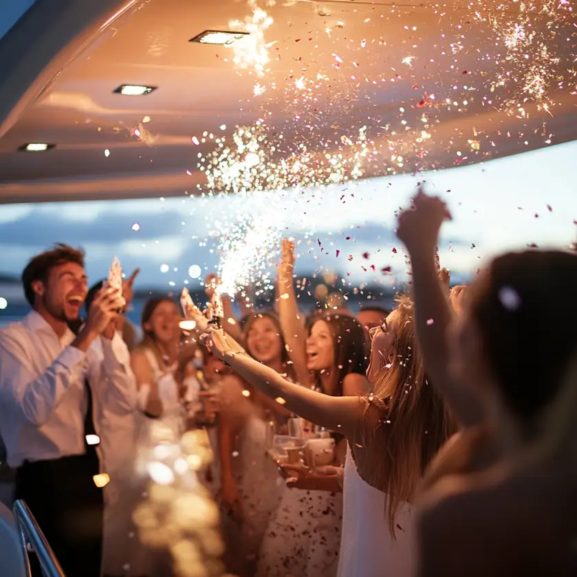 surprise birthday on a yacht