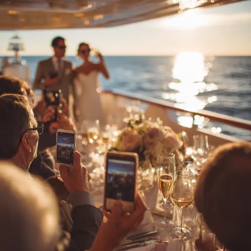 IPhone photos on a yacht.