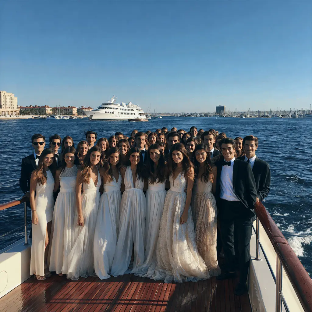 College formal on a yacht