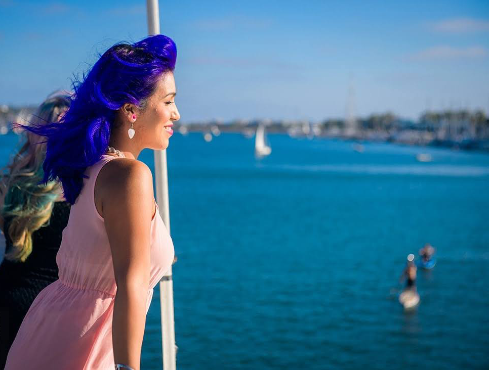 women on a FantaSea yacht looking into Marina del Rey