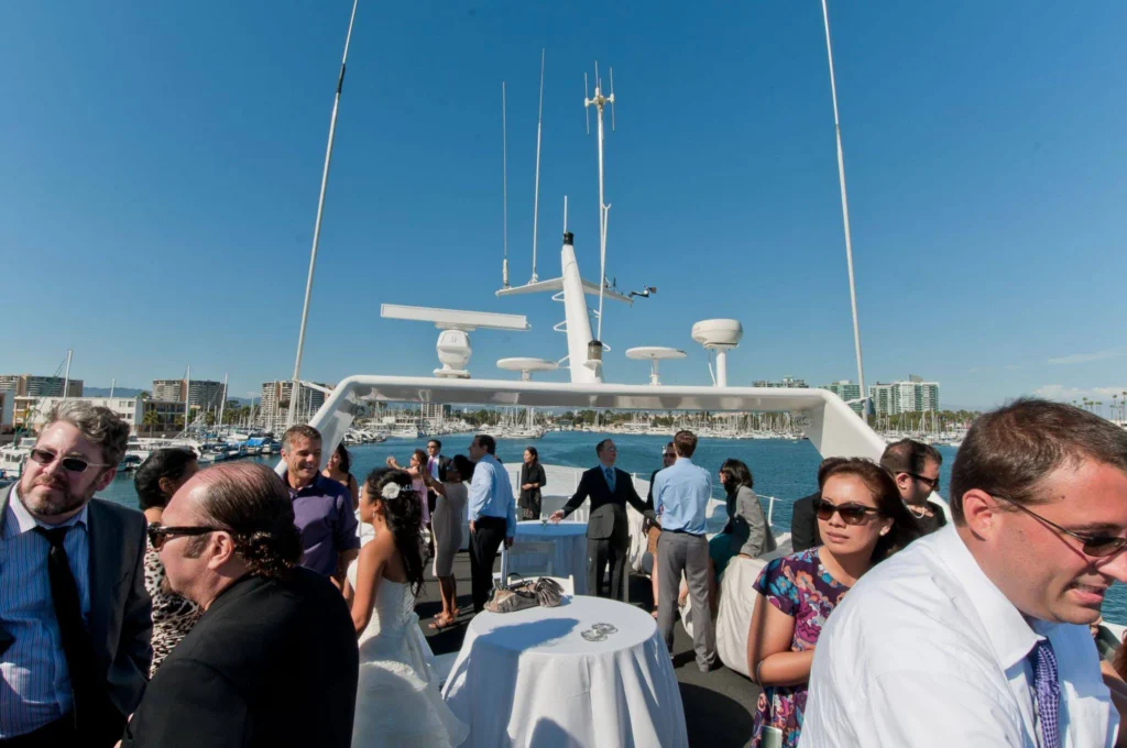 event on top of yacht